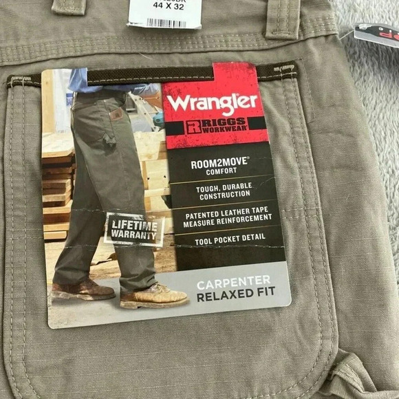Wrangler Riggs Ripstop Cargo work Pants Mens 44X32 Tan 4201 - Picture 10 of 12
